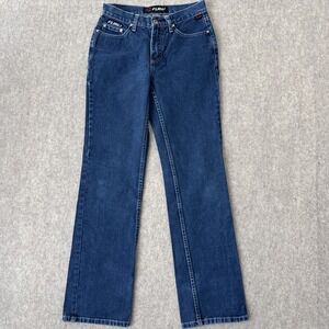 Vintage FUBU Collection Straight Jeans Womens 3/4 Dark Wash High Rise Y2K
